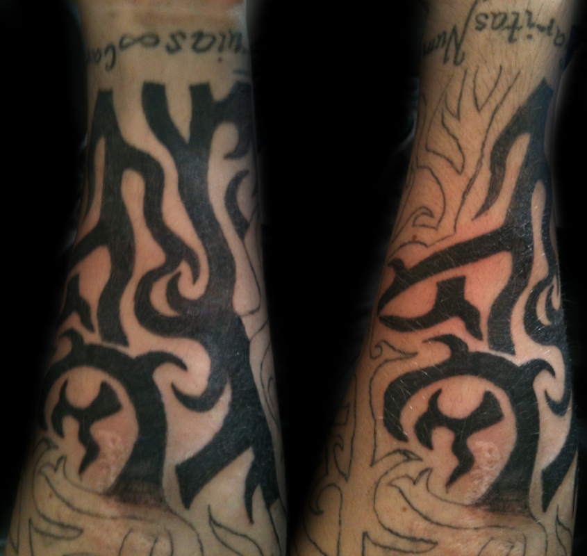 Tattoo colored sleeve tattoo Tribal sleeve session 2 sleeve tattoo