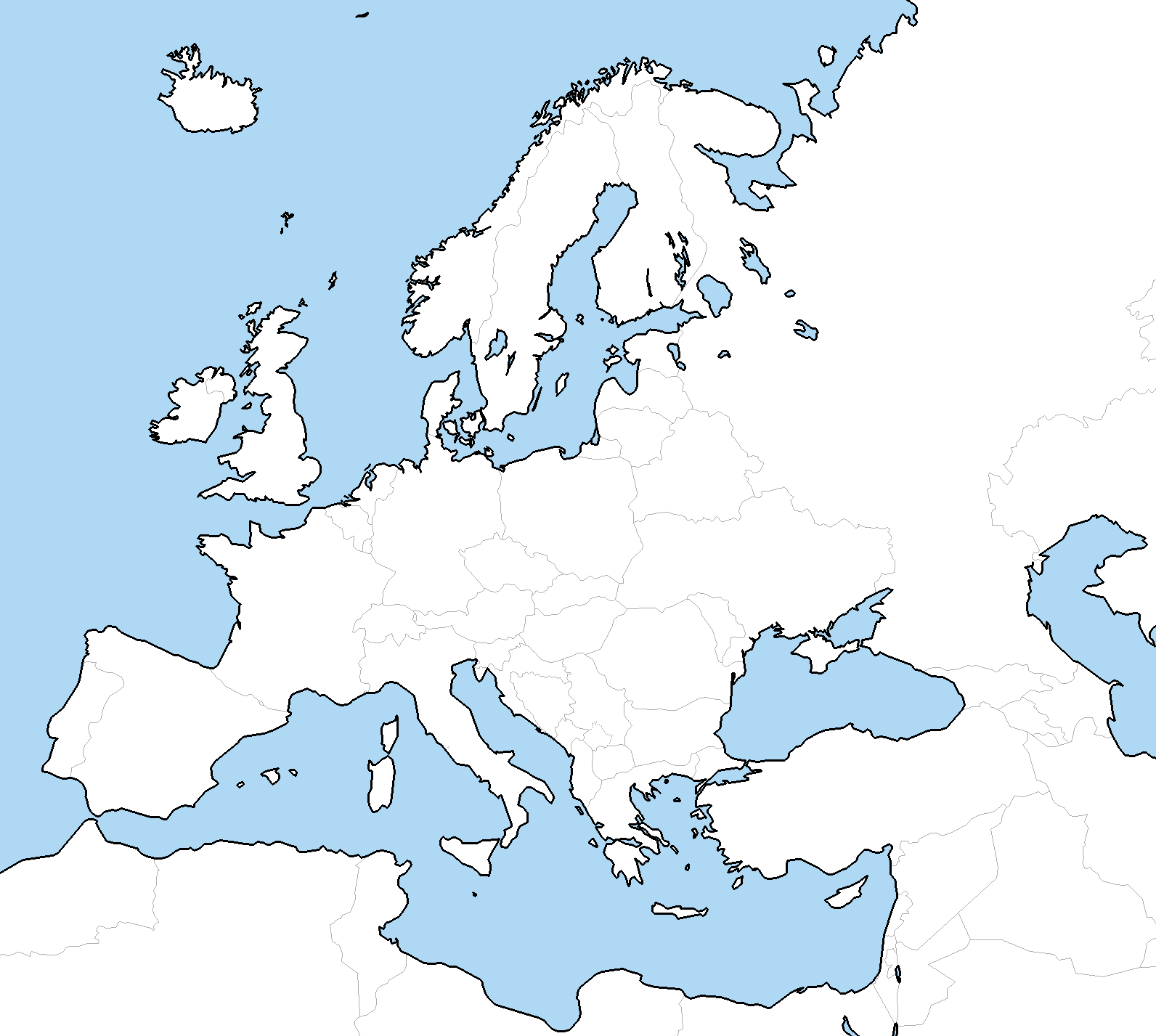 Blank Europe map by Neethis on DeviantArt