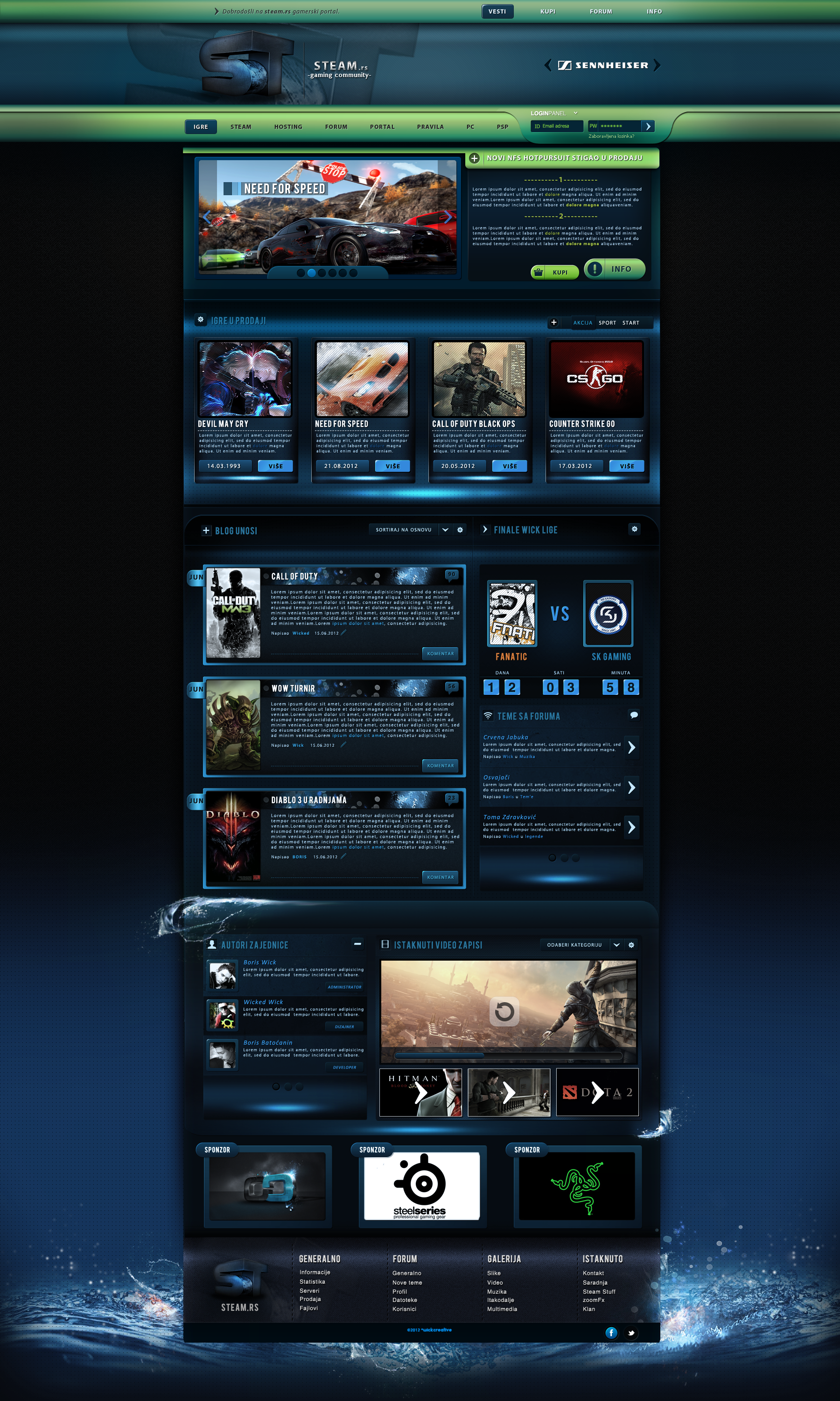 Steam Gaming Template SOLD by BorisWick on deviantART