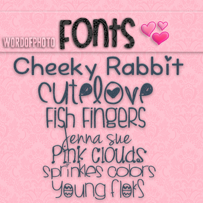 Pack de Fonts by Wordofphoto