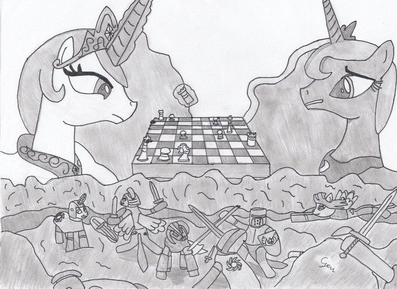 celestia_and_luna_playing_chess_by_gener