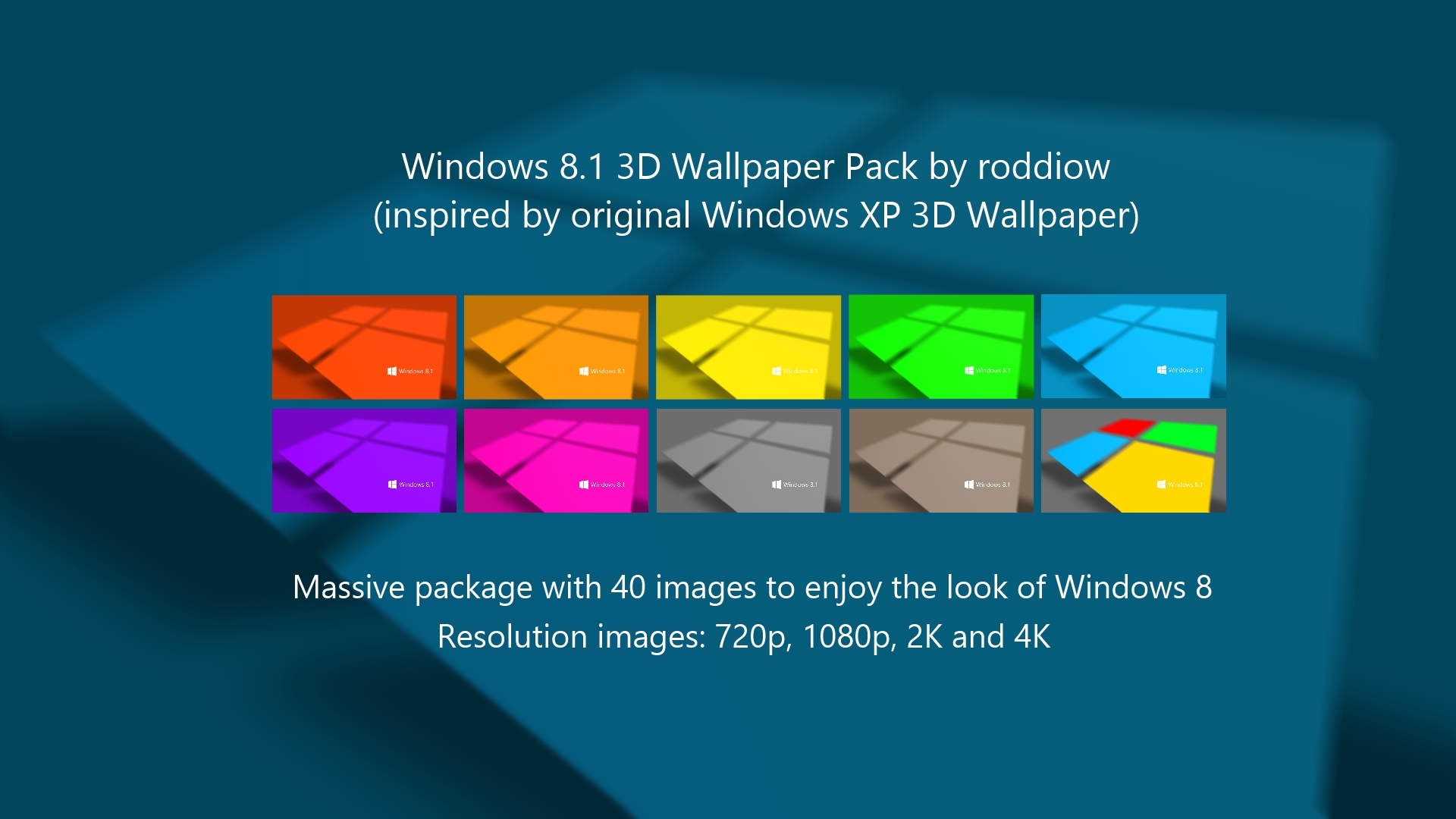 Windows 8.1 3D Wallpaper Pack (by roddiow) by roddiow