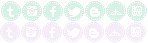 Mint + Purple Stitched Social Buttons by UndeadZombiie