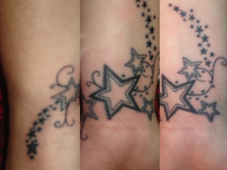 tattoos of stars on wrist. STARS ON WRIST TATTOO by ~inkaholick on deviantART