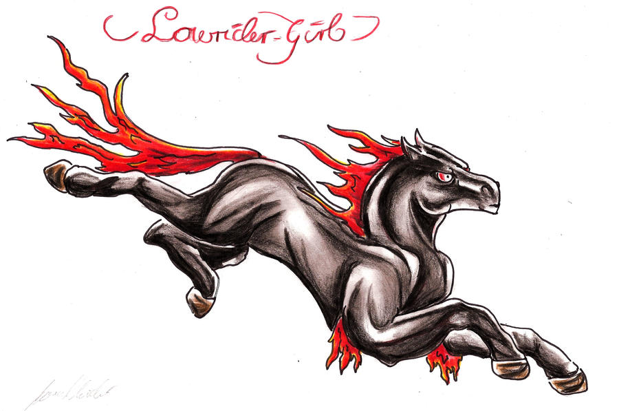 Horse Tattoo Fire by =Lowrider-Girl on deviantART