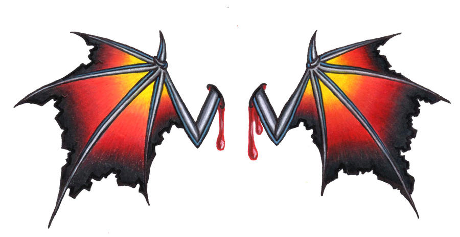 valkyrie wings tattoo. Devil Wings Tattoo Flash by