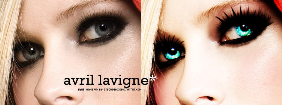 Avril Lavigne Eyes Makeup. avril lavigne eyes make up. by