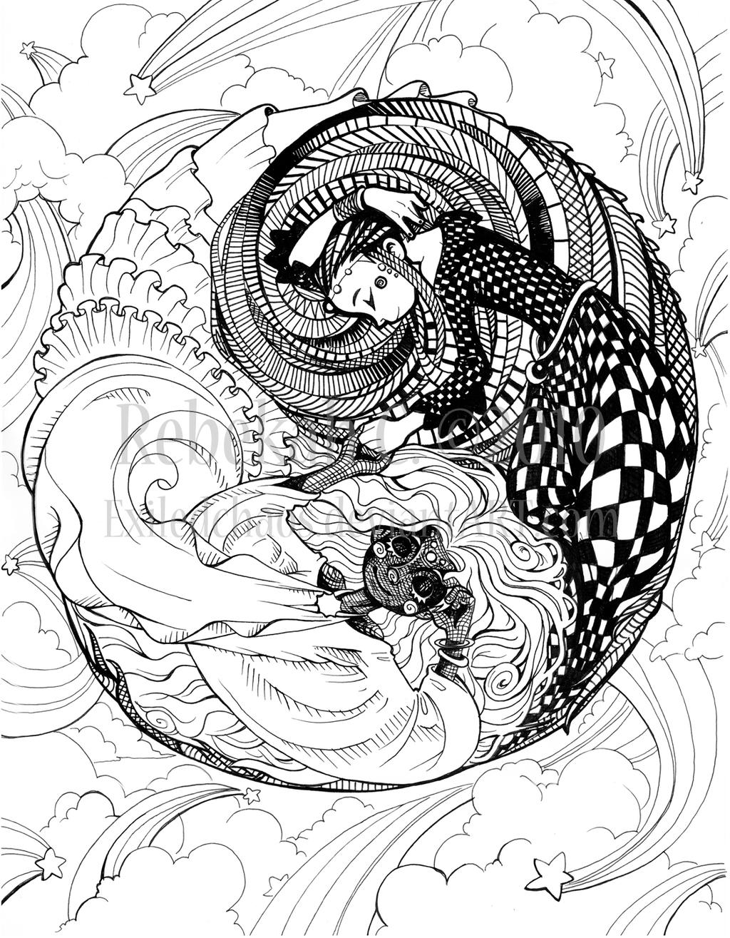 yin and yang coloring pages - photo #19