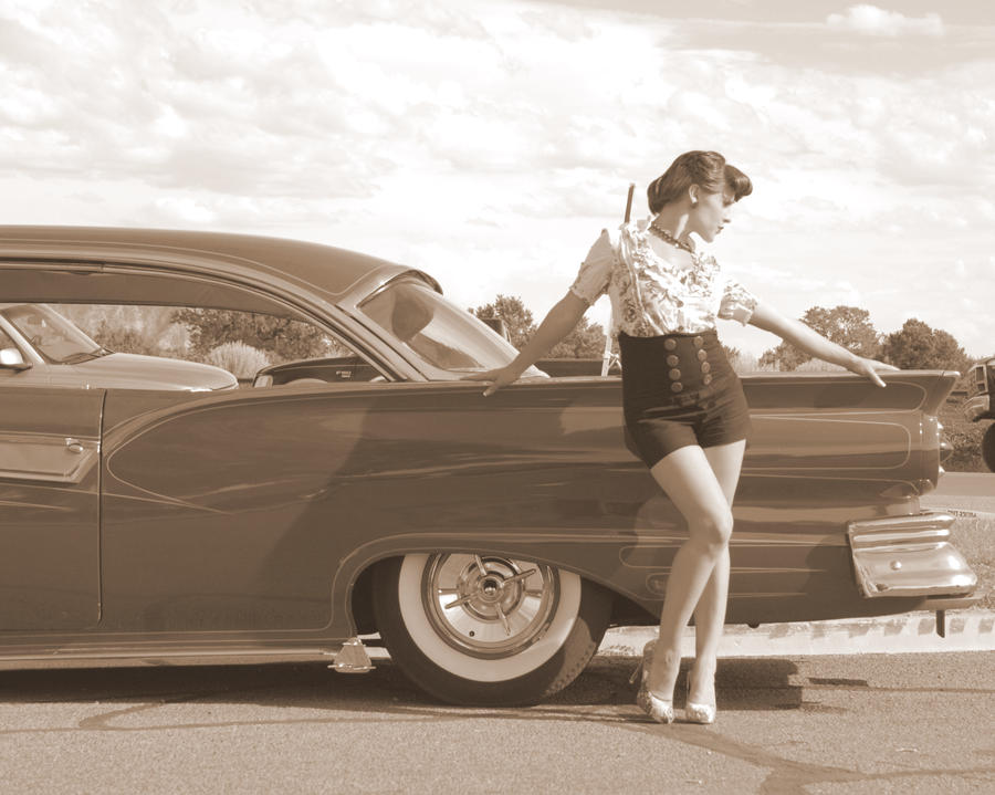 Pin Up girl with Car by KittenVonBich on deviantART