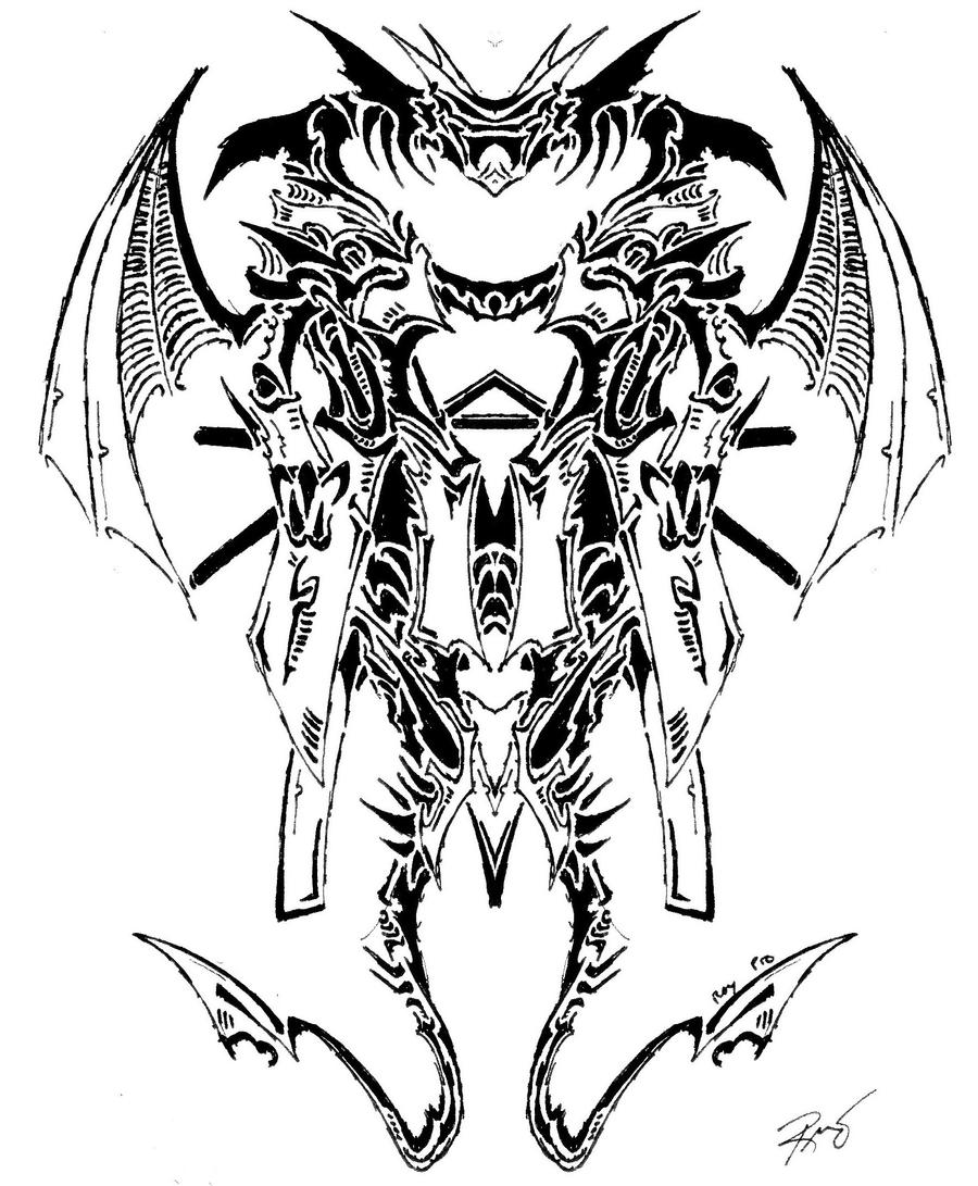 Tribal Dragon Symbol 11 by