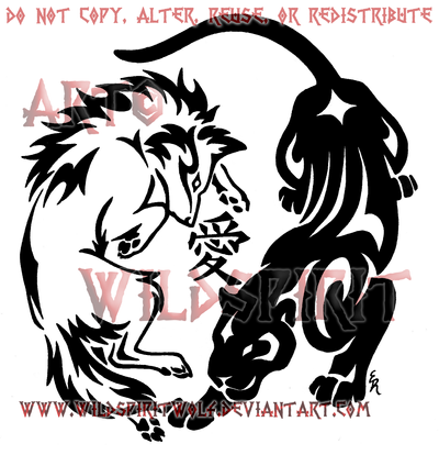 Panther Tattoo Designs on Wolf And Panther Kanji Tattoo By  Wildspiritwolf On Deviantart