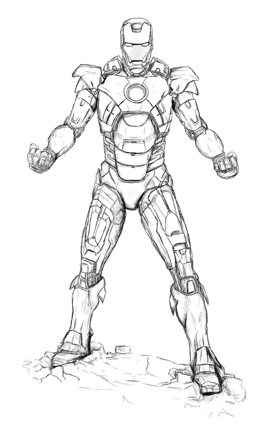 iron man mark 42 Colouring Pages