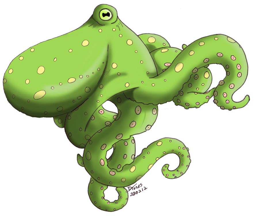 green octopus clipart - photo #17