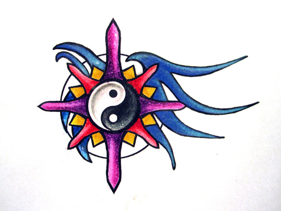 Compass Tattoo Design Color by Akeyami on deviantART