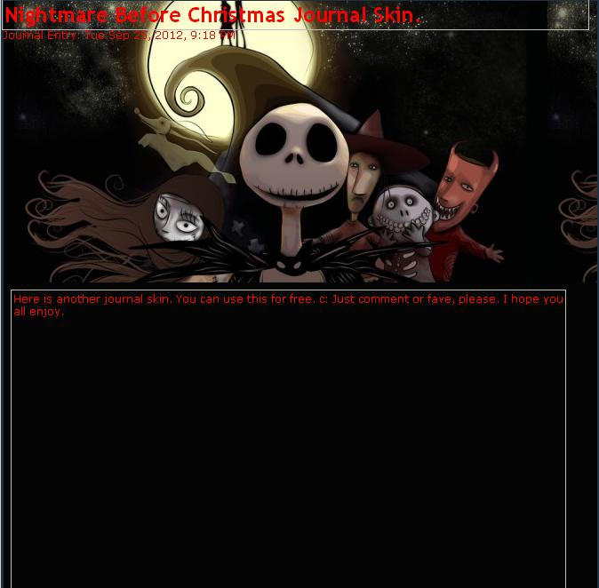 Nightmare Before Christmas Journal Skin by GrimAsEver