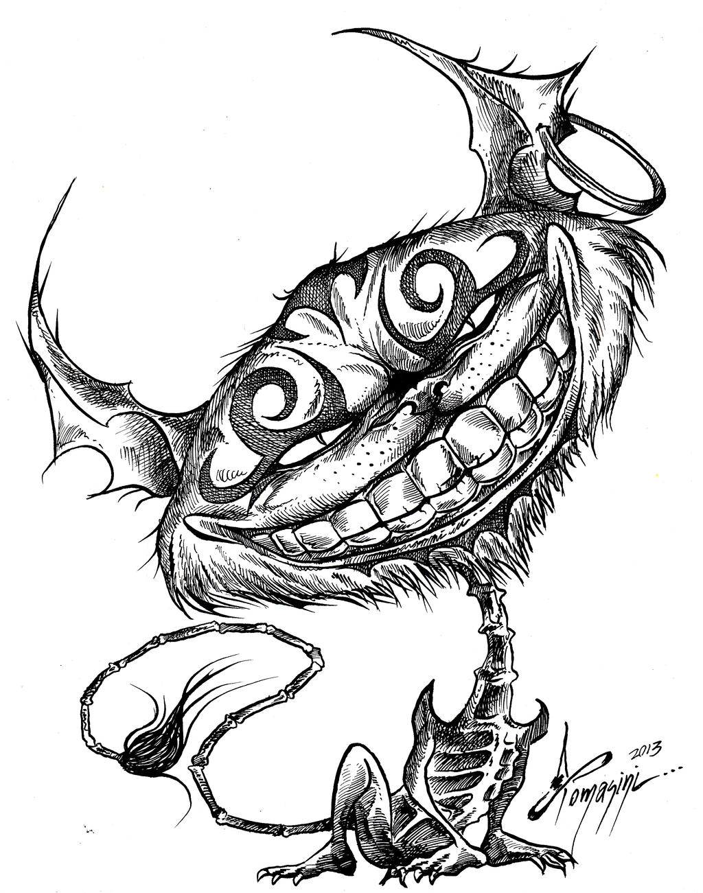 Evil Cheshire Cat Coloring Pages