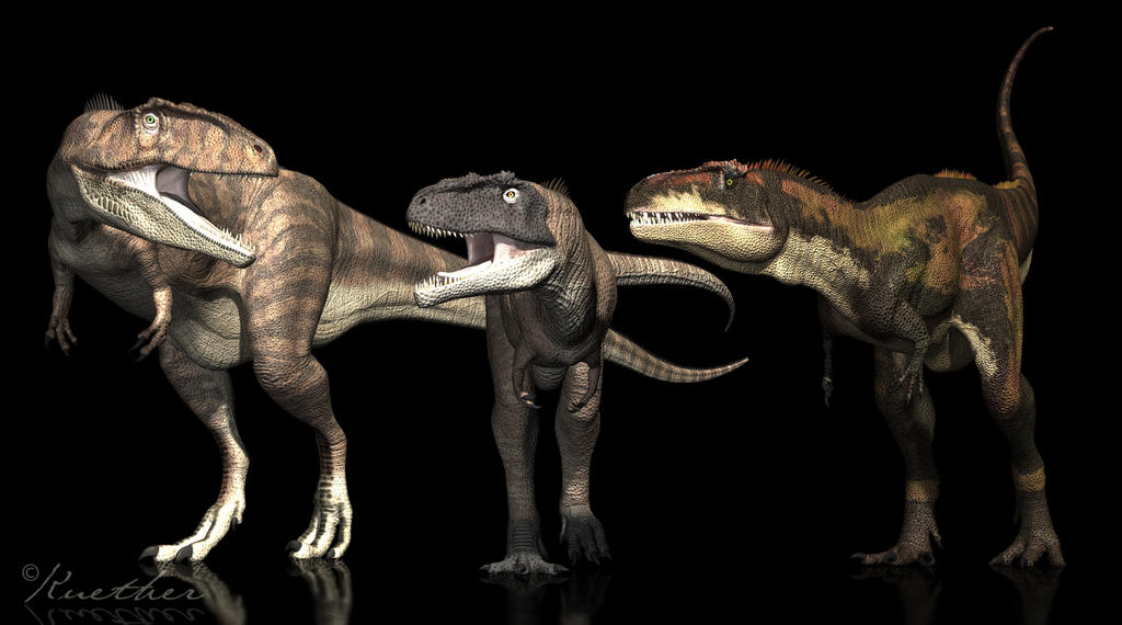 Giganotosaurus Mapusaurus Tyrannotitan by PaleoGuy