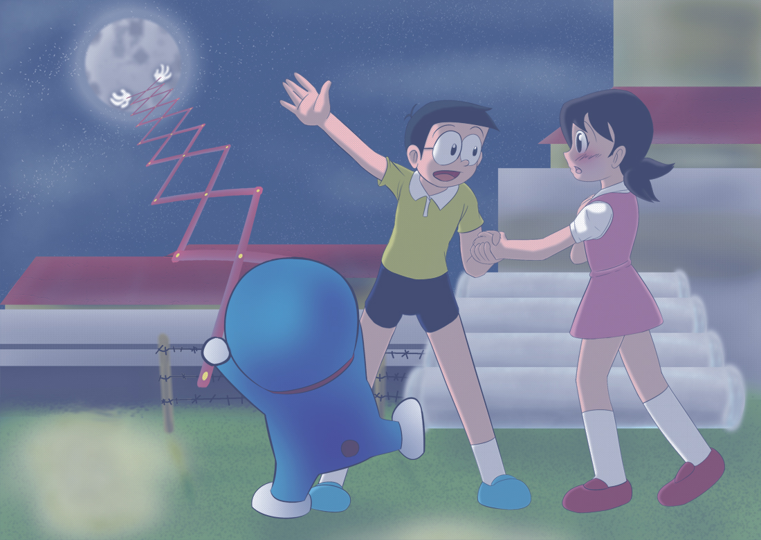 Doraemon  You want the moon? by Wlack on DeviantArt