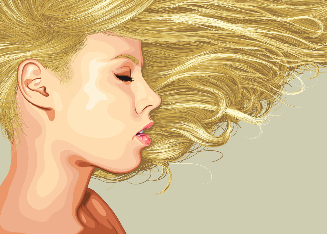 Girl with blonde hair by gnyp on DeviantArt