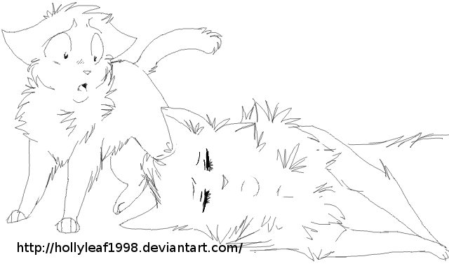 warrior cats coloring pages spotted leaf death - photo #20