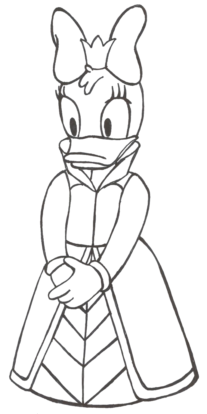 daisy duck bow coloring pages - photo #3
