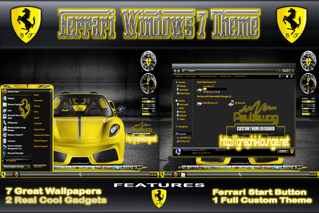 Ferrari Theme Windows 7
