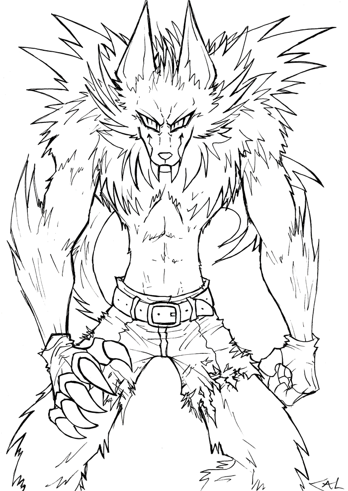 warewolfs coloring pages - photo #28
