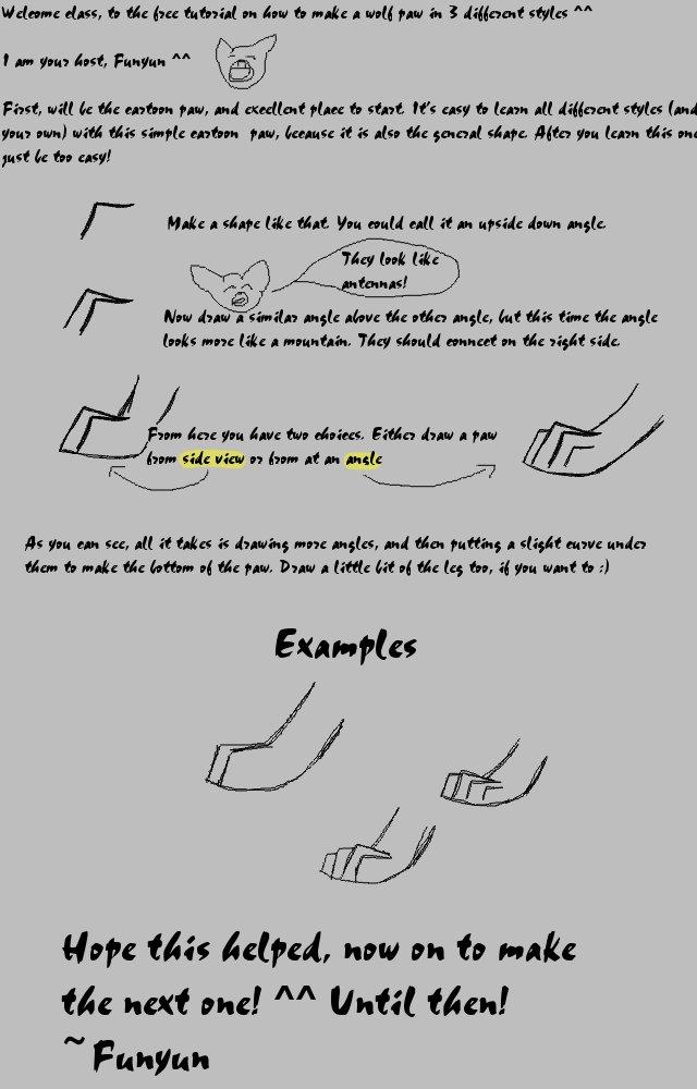 anime wolf paws. Wolf Paw tutorial 1 of 3 by