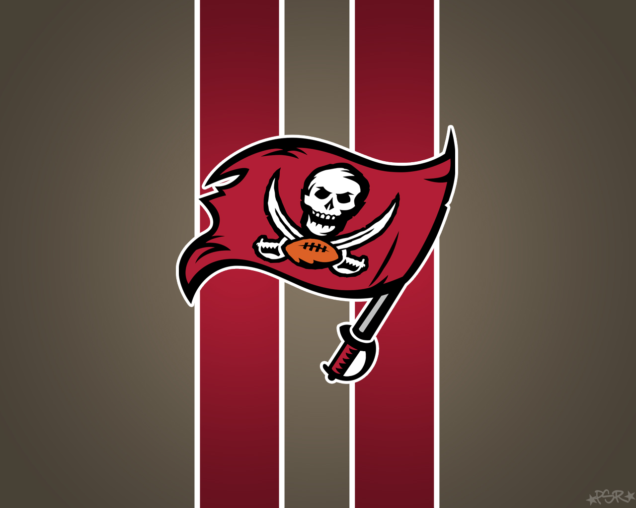 Bucs Logo with Stripes (by ~pasar3) | 1280 x 1024