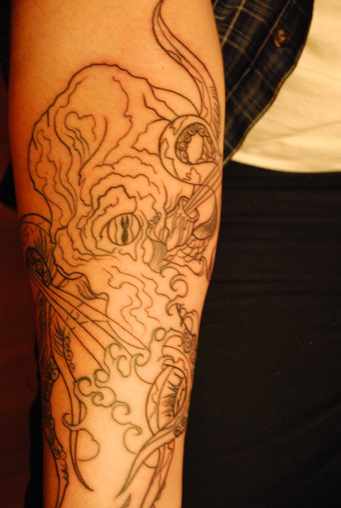 my octopus tattoo - sleeve tattoo