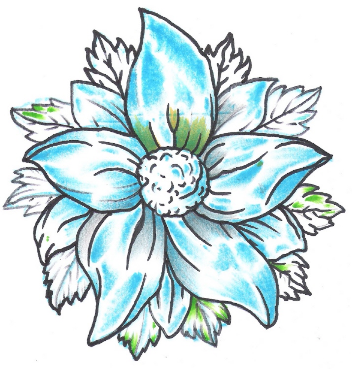Quick Blue Inconsistency | Flower Tattoo