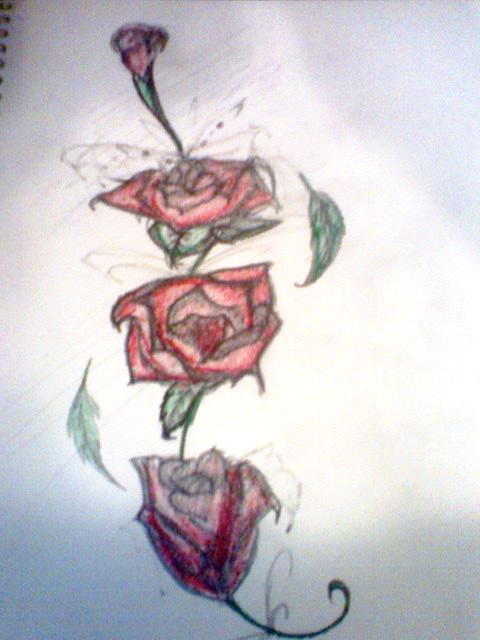 x.x Fallen Rose Design x.x | Flower Tattoo