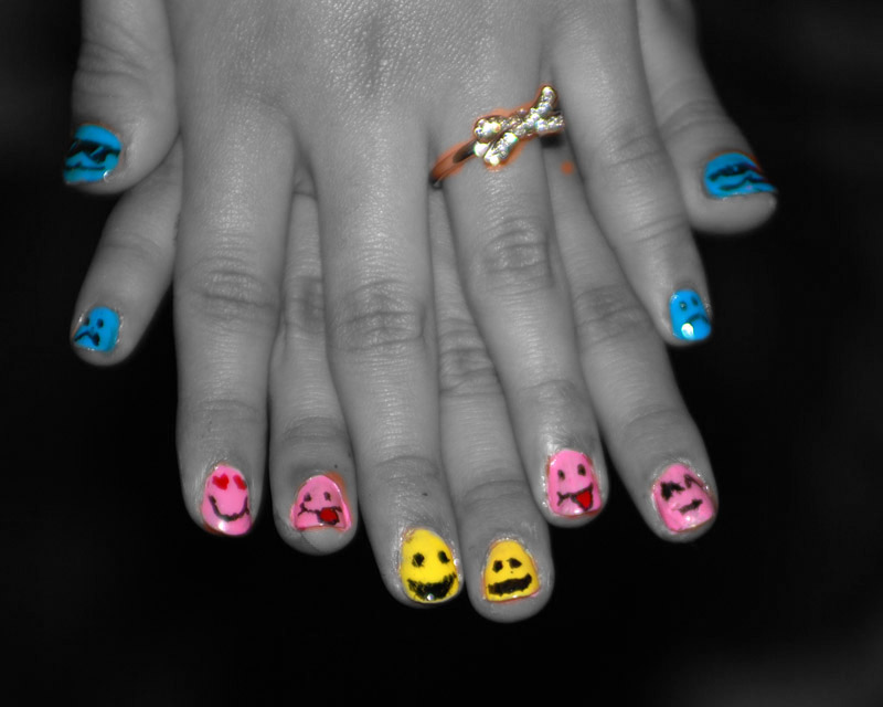 cute and easy designs for nails. Cute Smiley Nails Choreographic Color – photo color fashion dance Nails designs
