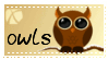 animated "I love owls" stamp by melliiex3