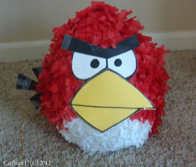 Como hacer una piñata de angry bird rojo - Imagui