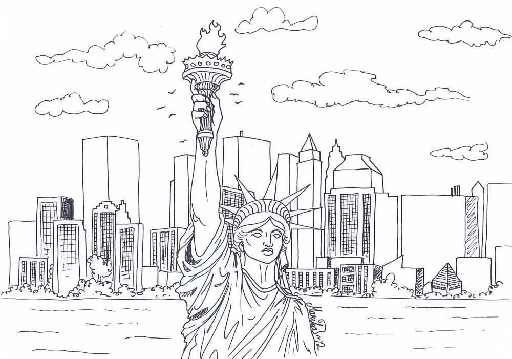 images of new york coloring pages - photo #7