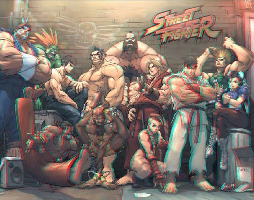 street_fighter_25th_anniversary_3d_anaglyph_by_xmancyclops-d53yaas dans autres
