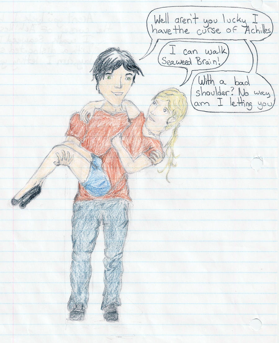 percy carries annabeth by