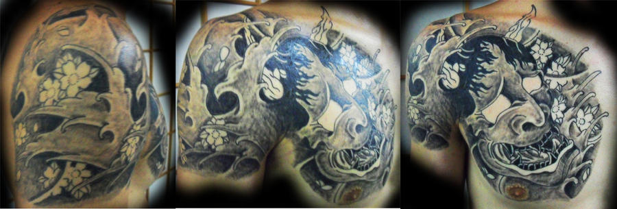 Hannya Tattoo Graywash by *ryanschipper89 on deviantART