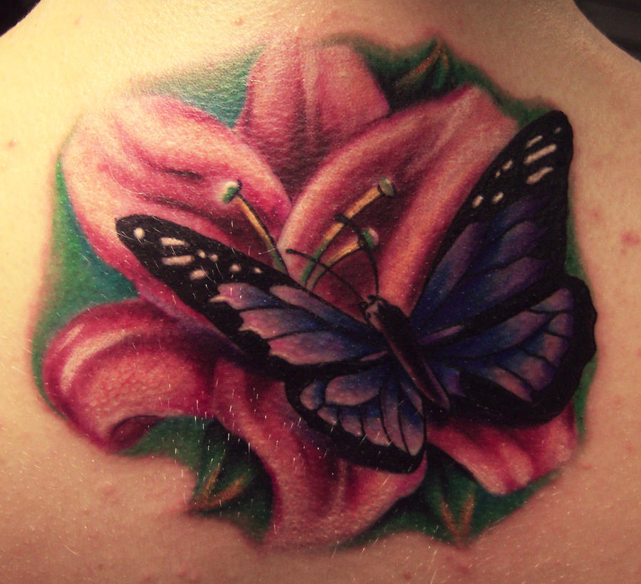 flower butterfly tattoo | Flower Tattoo