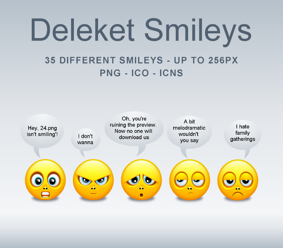 Deleket Smileys Icons-PNG's