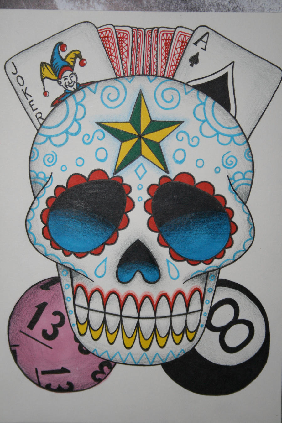 Sugar Skull Tattoo Design by