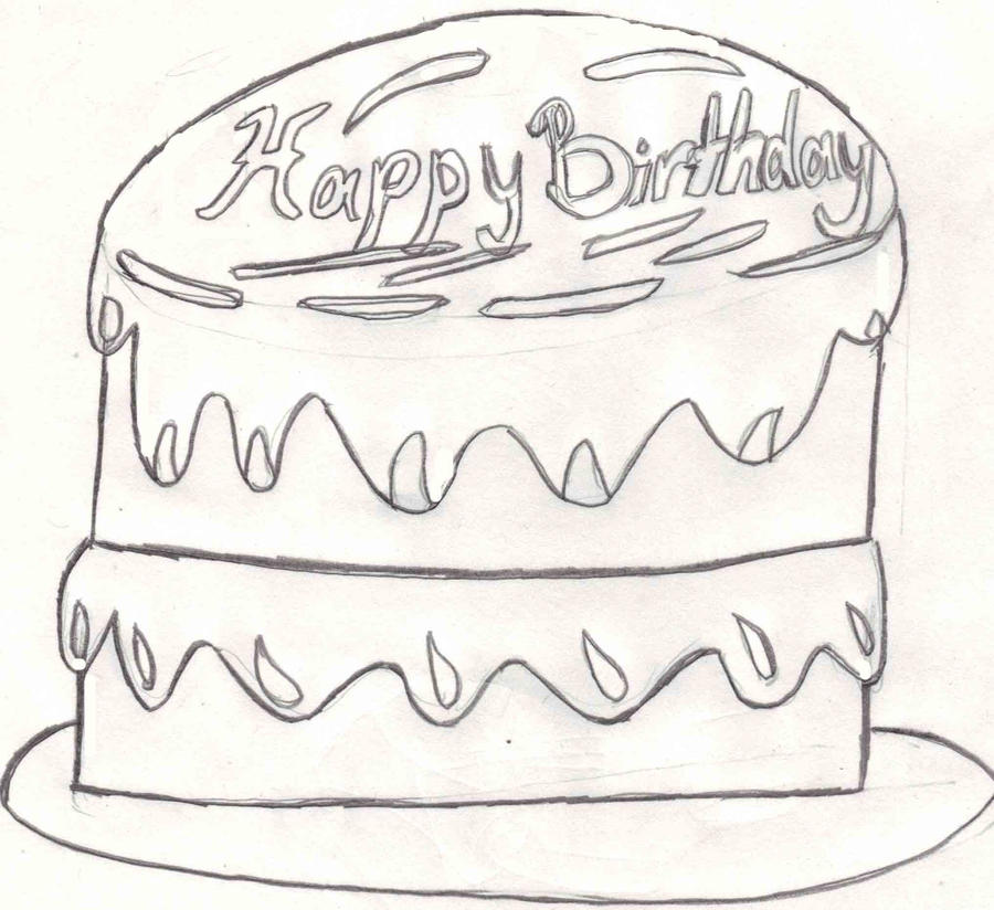 birthday cake sketch. Birthday Cake Sketch Request by *FaPingMulan on deviantART