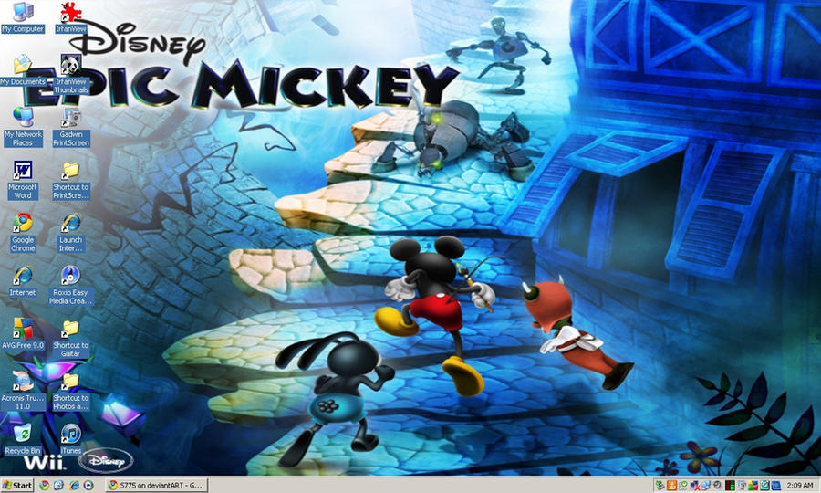 desktop wallpaper epic. Epic Mickey PC Wallpaper :D by