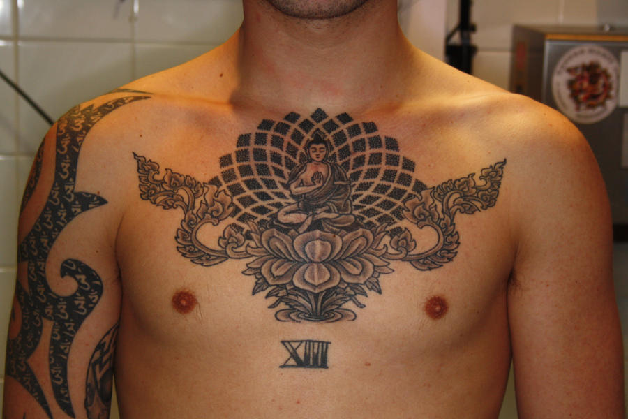 Brads chest - chest tattoo