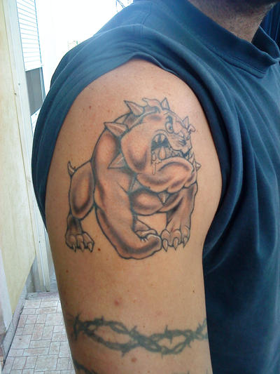 bulldog tattoo by ~realx1 on deviantART
