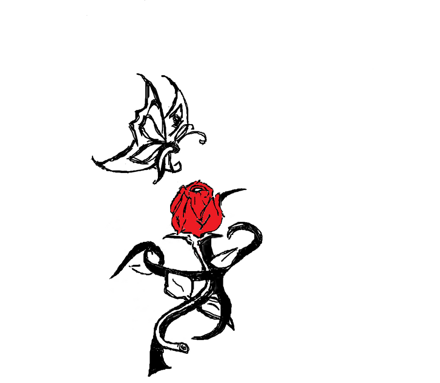 Tribal Rose tattoo design by