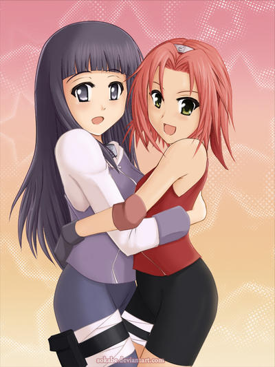 Naruto Shippuden: Hinata and Sakura by sokabe on DeviantArt