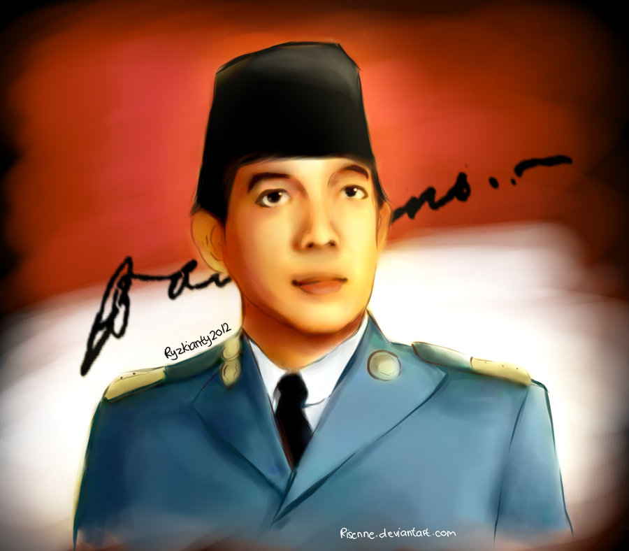 re-draw Soekarno by risenne on DeviantArt