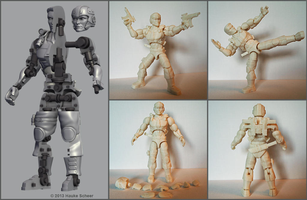 3D printed action figure